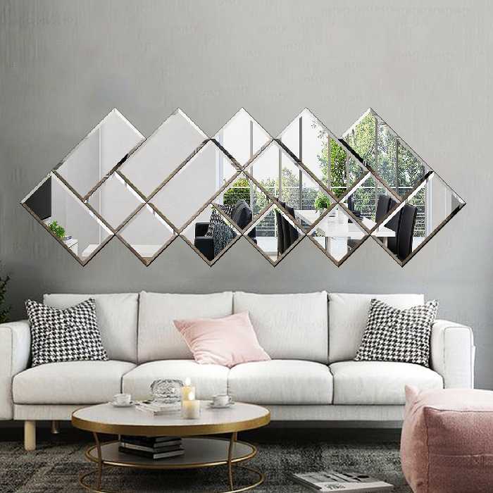 آینه دکوراتیو تجسم مدل SHAFAGH06-L - آینه و روشویی تجسم