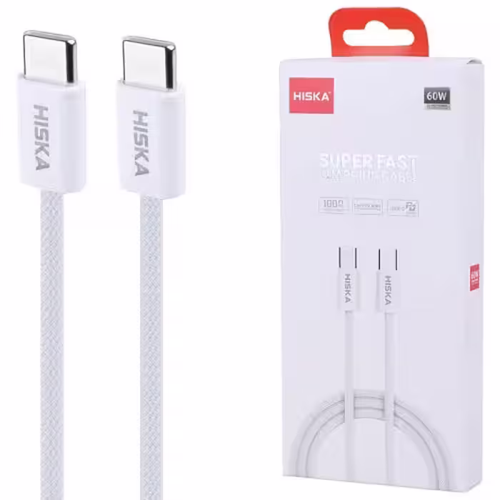 کابل شارژ تایپ سی به تایپ سی HISKA LX811CC