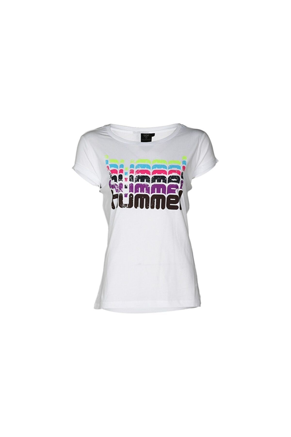 تی شرت ورزشی سفید زنانه Catty 910252 9001 hummel