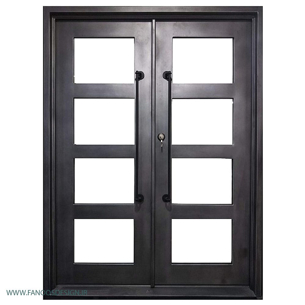 درب مدرن فرفروژه فلزی لابی کد 2156