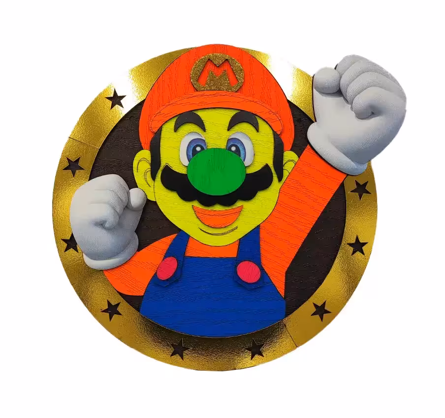 تابلو بلک لایت طرح سونیک Super Mario بزرگ