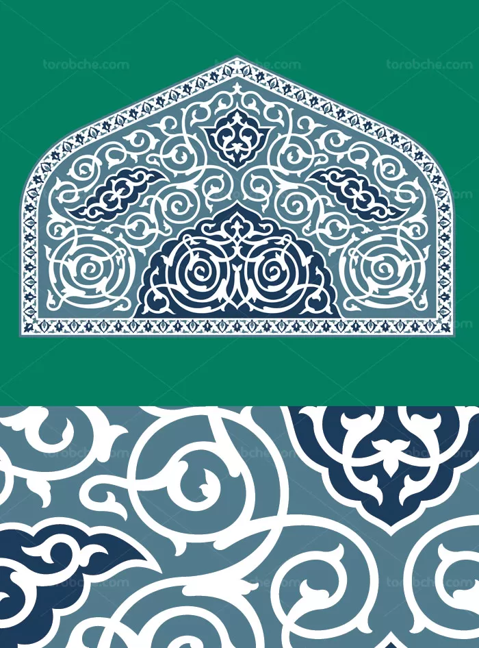 کتیبه اسلیمی محرابی - گرافیک با طعم تربچه