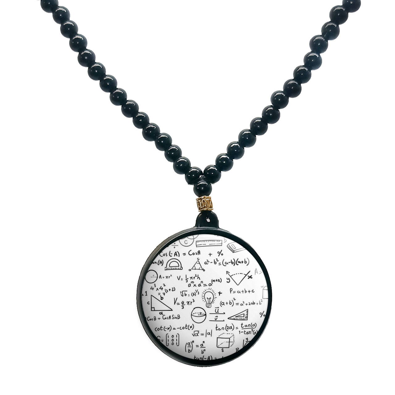 گردنبند پرمانه طرح ریاضی و فیزیک کد pmd.3141 مدل دو طرفه