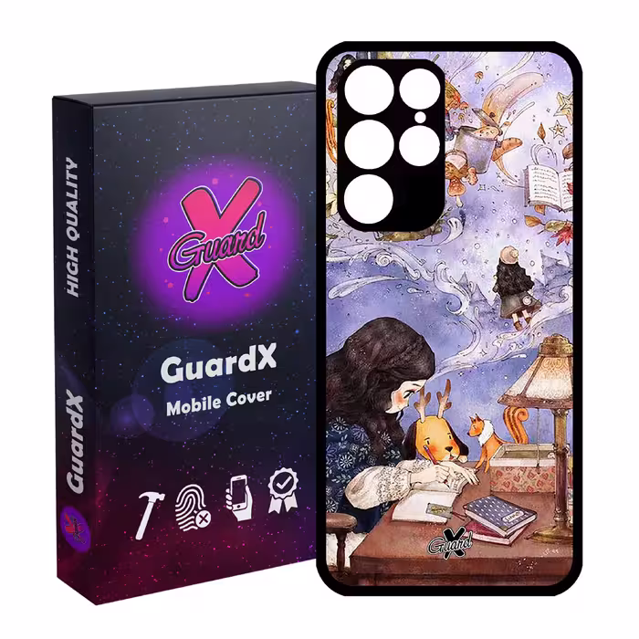 کاور گارد ایکس طرح دختر مدل Glass10293 مناسب برای گوشی موبایل سامسونگ Galaxy S22 Ultra