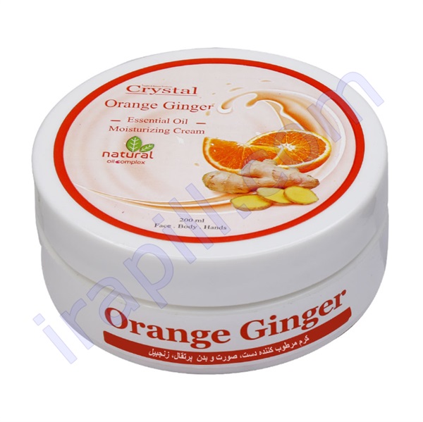کرم مرطوب کننده صورت و بدن پرتقال زنجبیل کریستال 200 میلی لیتر
