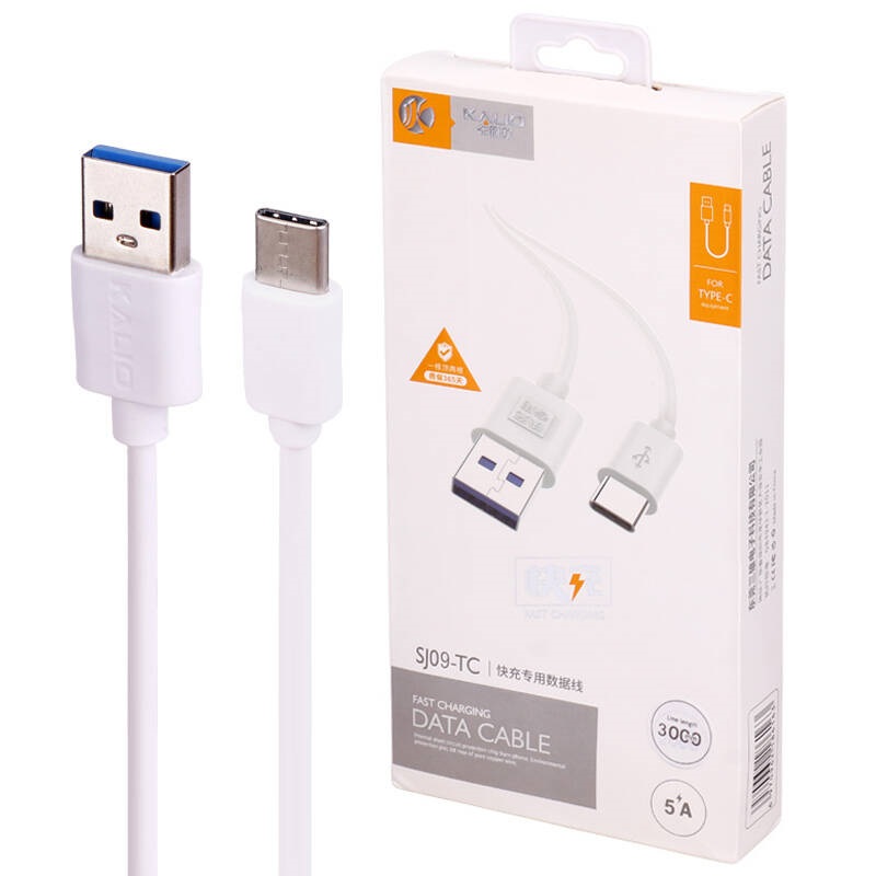 کابل تایپ سی فست شارژ Kalio SJ09-TC 5A 3m