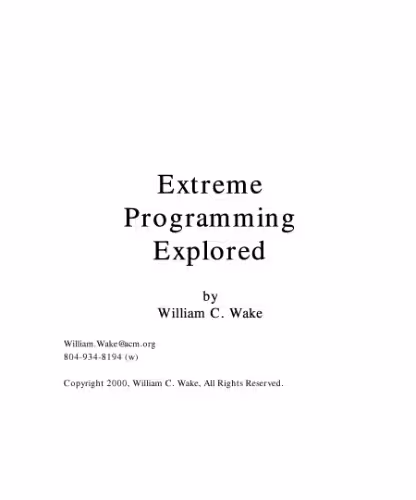 خرید و دانلود نسخه کامل کتاب Extreme Programming Explored