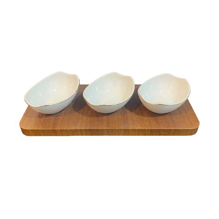 اردوخوری لمونژ مدل صدف کد 435 مجموعه 4 عددی