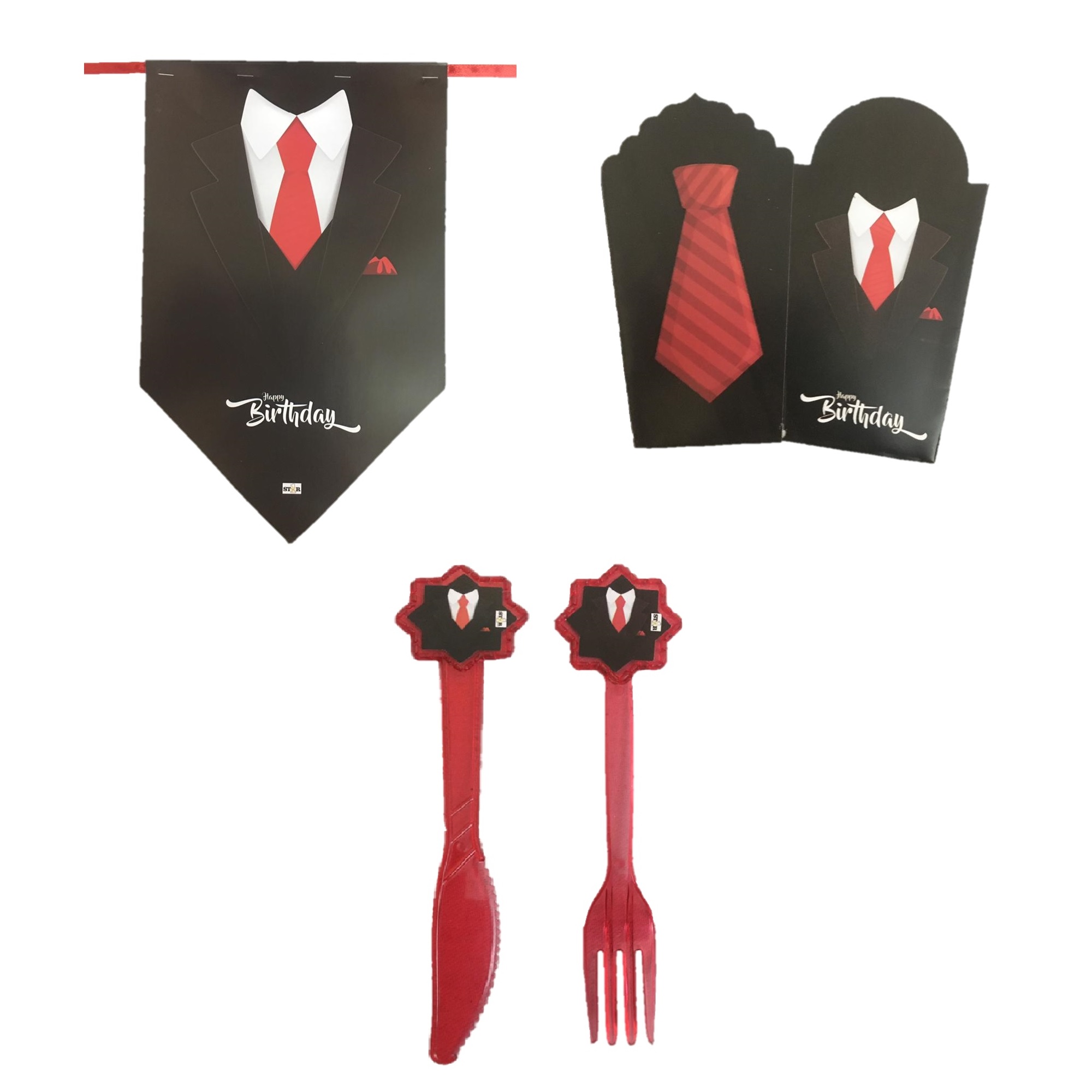 مجموعه 31 عددی تم تولد طرح کراوات