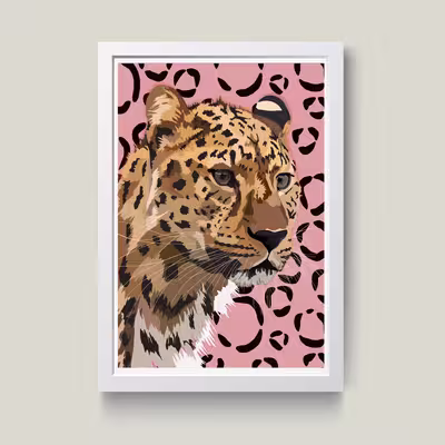 تابلو مدل یوزپلنگ Cheetah کدS0117-w