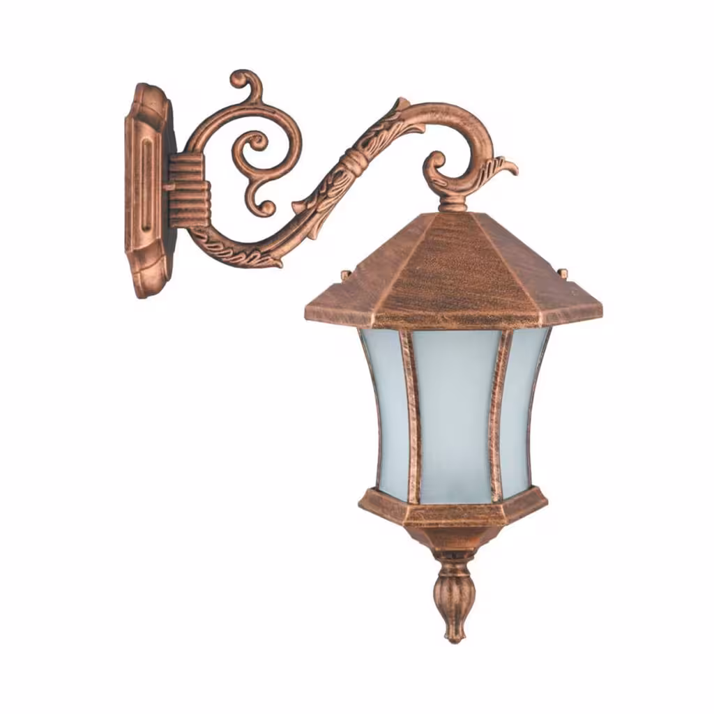 چراغ دیواری حیاطی و پارکی تکشیدفام مدل ویکتوریا کمرباریک کد 8202-15