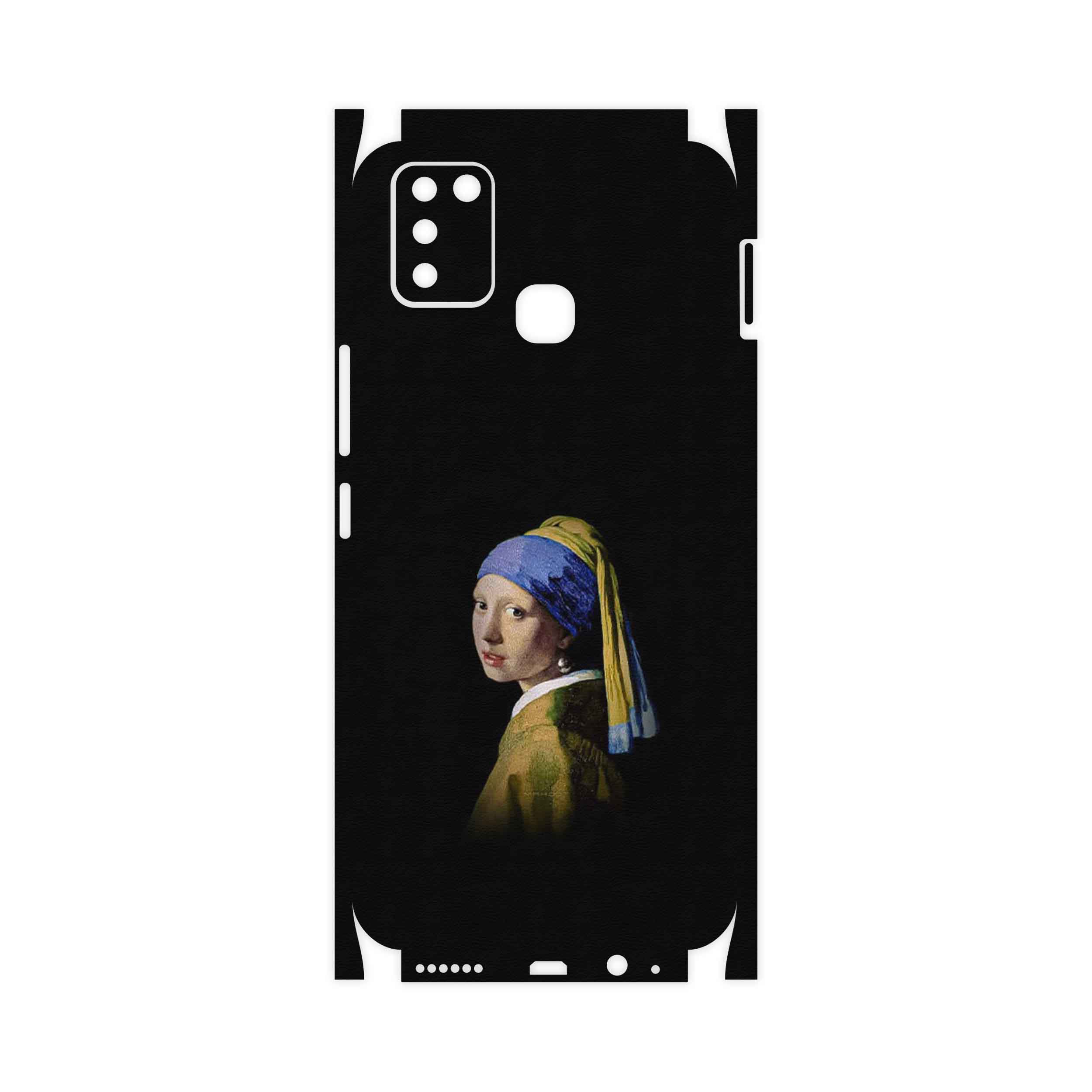 برچسب پوششی ماهوت مدل Girl with a Pearl Earring of Vermeer-FullSkin مناسب برای گوشی موبایل اینفینیکس Smart 6 X657B