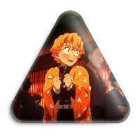 پیکسل خندالو طرح زنیتسو انیمه شیطان کش مدل مثلثی کد 12794