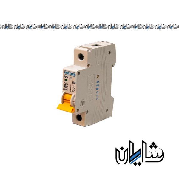 کلید مینیاتوری 10 آمپر پارس فانال مدل PFN-MCB/1P N