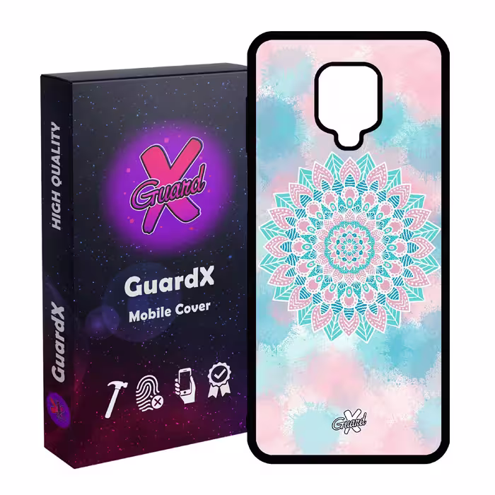 کاور گارد ایکس طرح ماندالا مدل Glass10065 مناسب برای گوشی موبایل شیائومی Redmi Note 9S / Note 9 Pro / Note 9 Pro Max