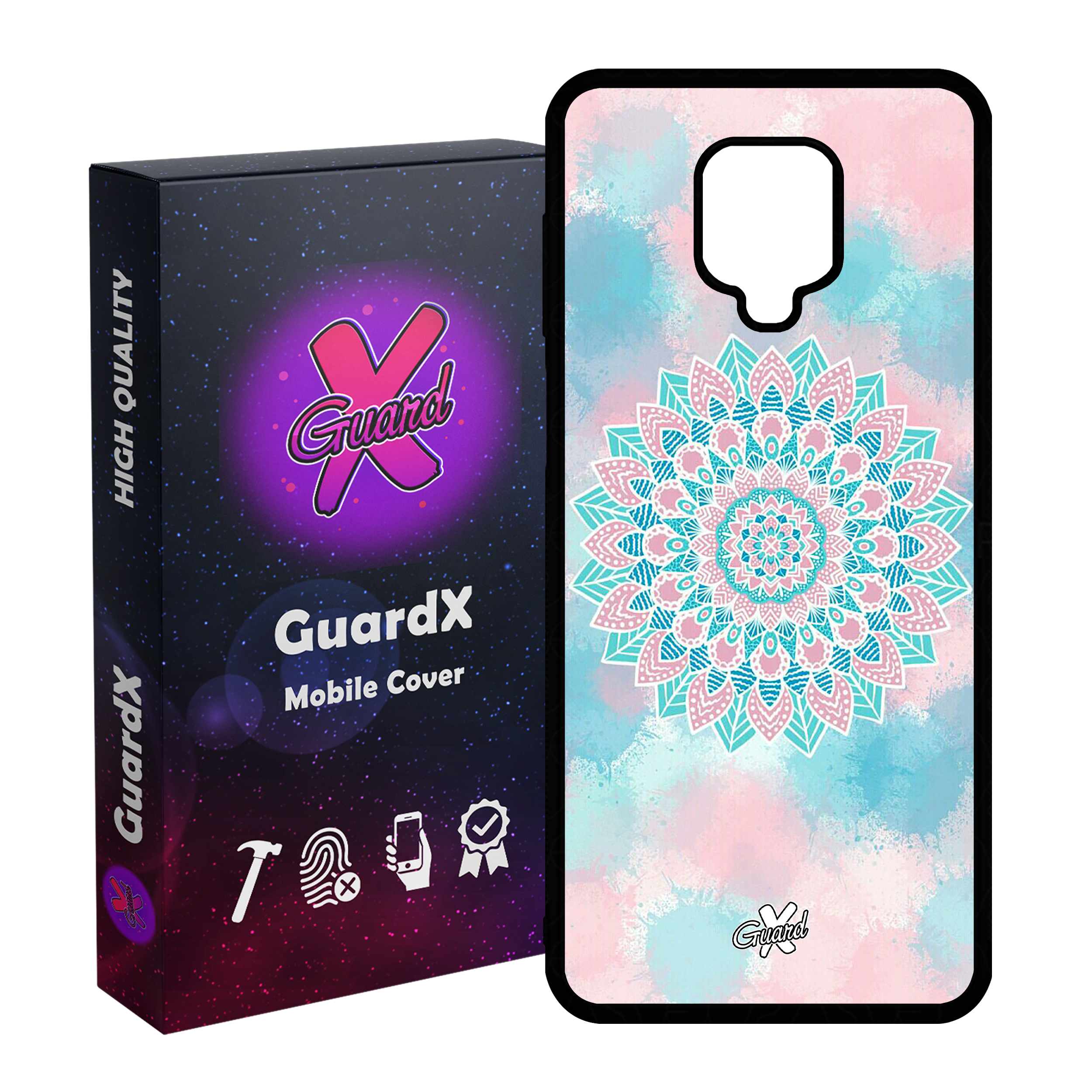 کاور گارد ایکس طرح ماندالا مدل Glass10065 مناسب برای گوشی موبایل شیائومی Redmi Note 9S / Note 9 Pro / Note 9 Pro Max