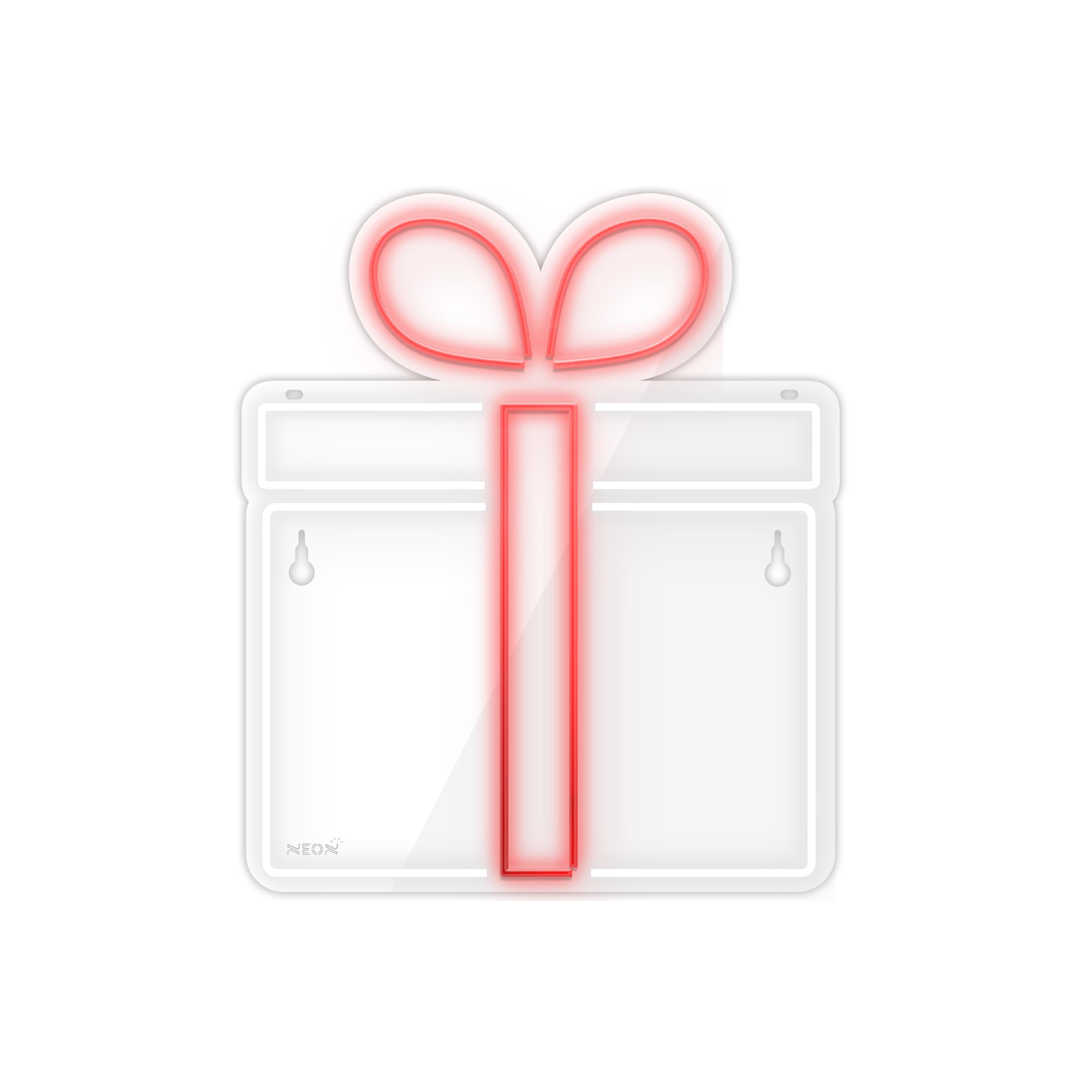 چراغ دیواری نئون دیزاین طرح Gift-Box_RD