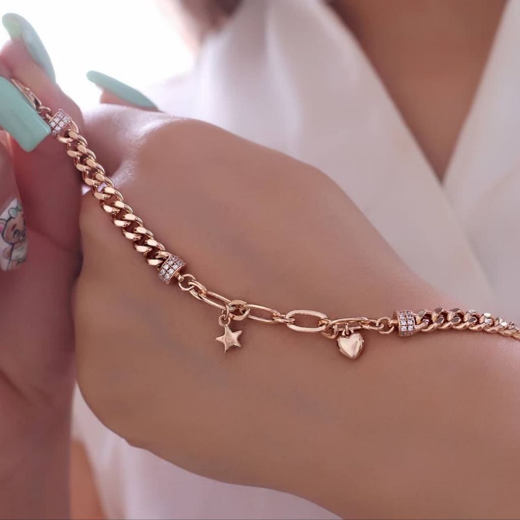 دستبند کد11718برند ژوپینگxuping.نگین اتمی.آبکاری طلا.رنگ ثابت.ضدحساسیت