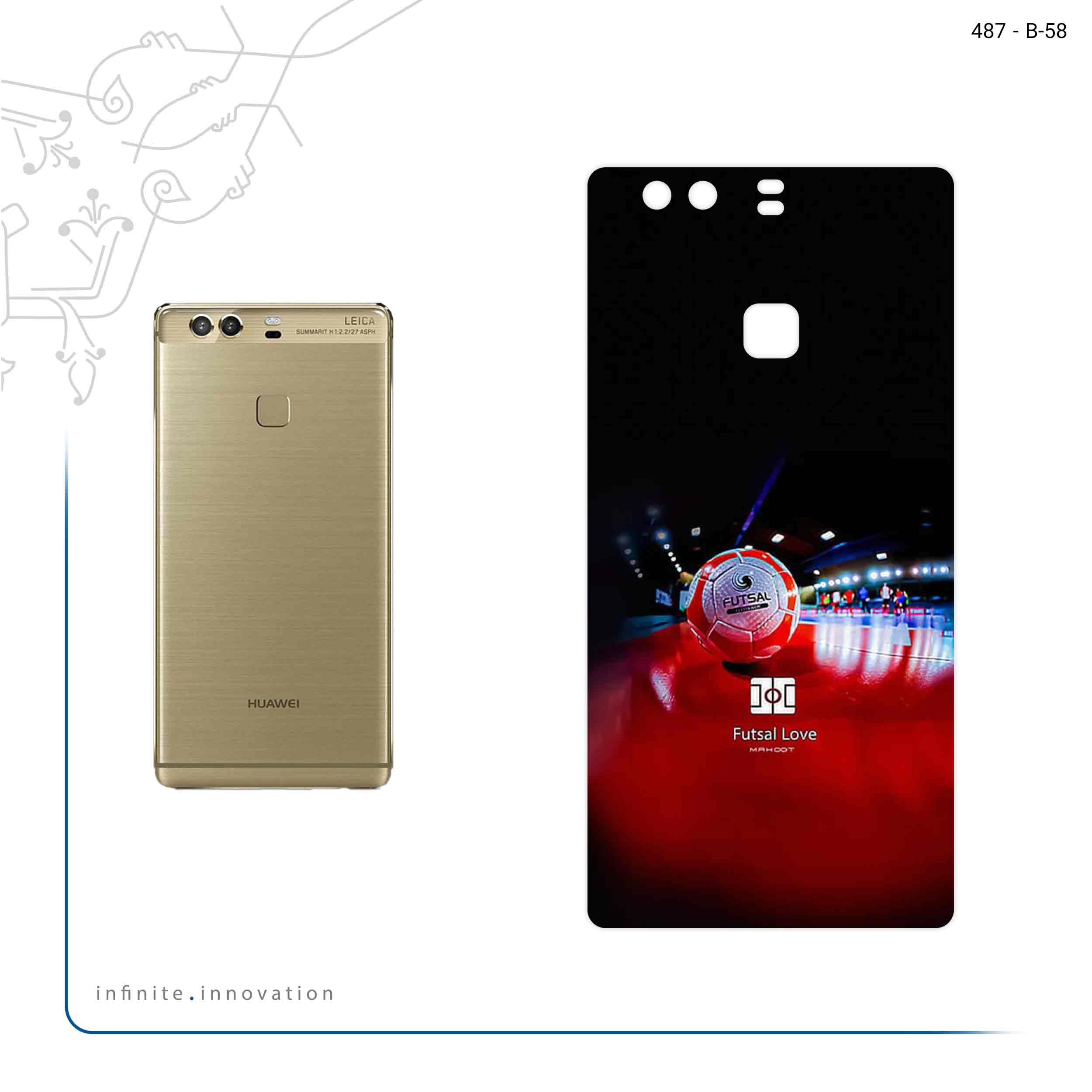 برچسب پوششی ماهوت مدل Futsal مناسب برای گوشی موبایل هوآوی P9 Plus