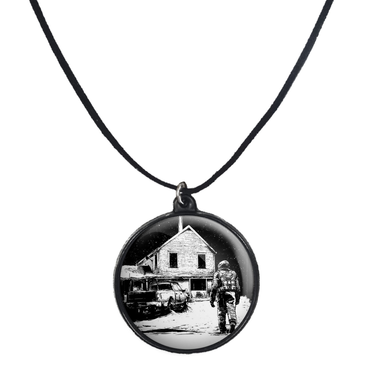 گردنبند پرمانه طرح Interstellar کد pmb.24256 مدل دو طرفه