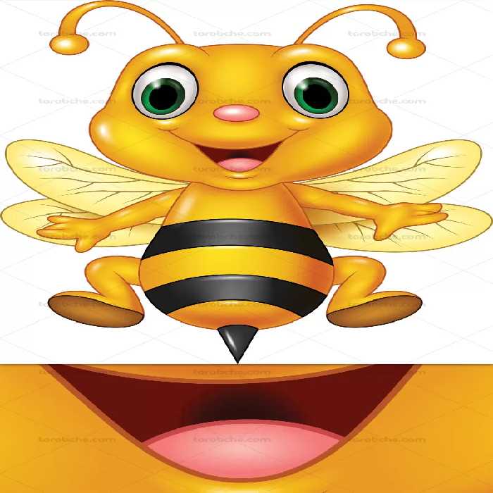 وکتور کاراکتر زنبور عسل | گرافیک با طعم تربچه