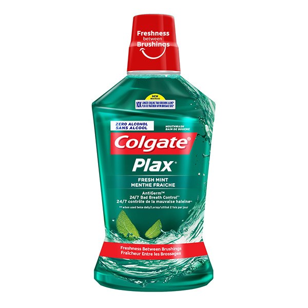دهانشویه کلگیت 500 میل سری plax مدل fresh mint حجم 500میل