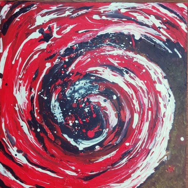 تابلو نقاشی اکریلیک مدل دکوراتیو موج دریا