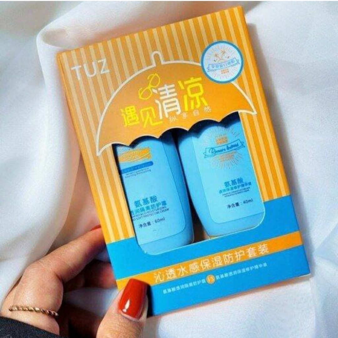 پک دو قلو ژل و کرم آبرسان و مرطوب کننده آمینو اسید توز TUZ

