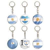 جاکلیدی خندالو مدل پرچم آرژانتین کد 1206B مجموعه 6 عددی