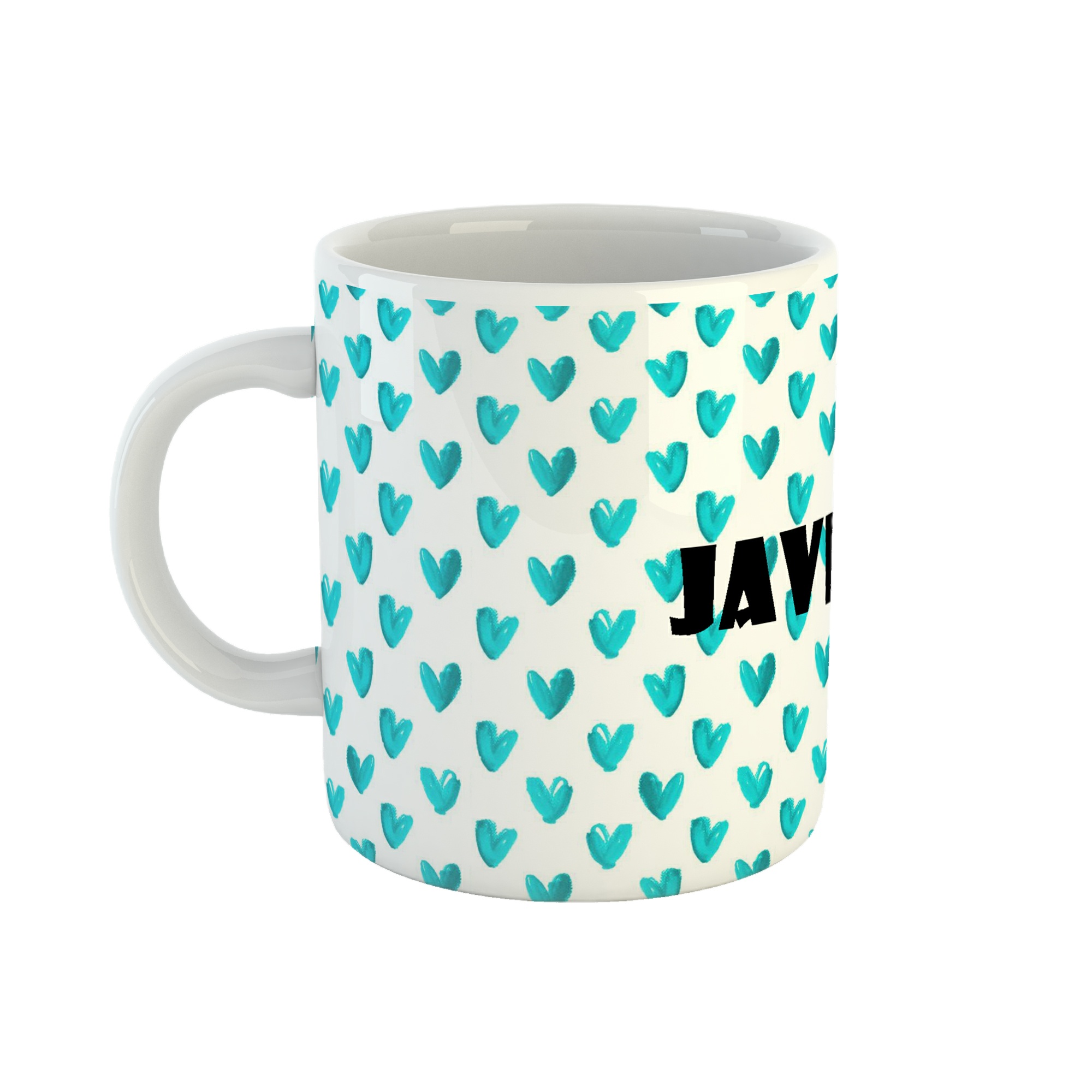 ماگ طرح اسم جاوید مدل قلب کد 1289