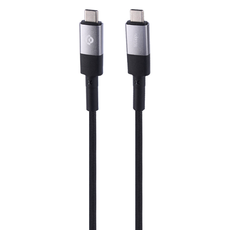 کابل تبدیل فست شارژ Powerology PCAB009-GY Type-C to Type-C PD 240W 2m