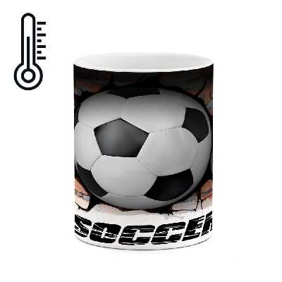 ماگ حرارتی کاکتی طرح توپ فوتبال مدل mgh12436