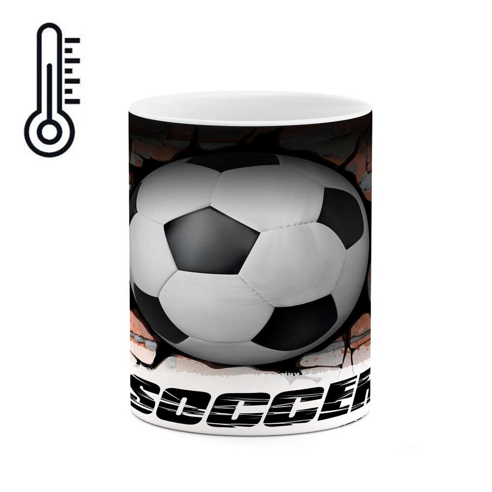 ماگ حرارتی کاکتی طرح توپ فوتبال مدل mgh12436