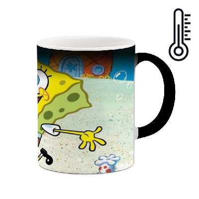 ماگ حرارتی طرح باب اسفنجی و پاتریک مدل mgph14290