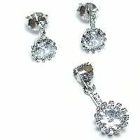 نیم ست نقره جواهری آبکاری رادیوم 13