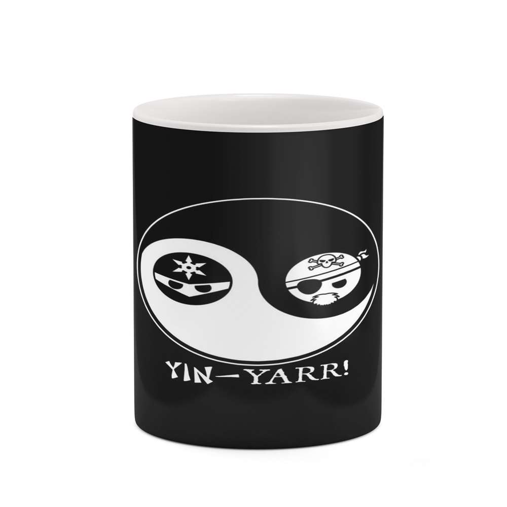 ماگ کاکتی طرح زمینه مشکی فانتزی مدل mgh19176