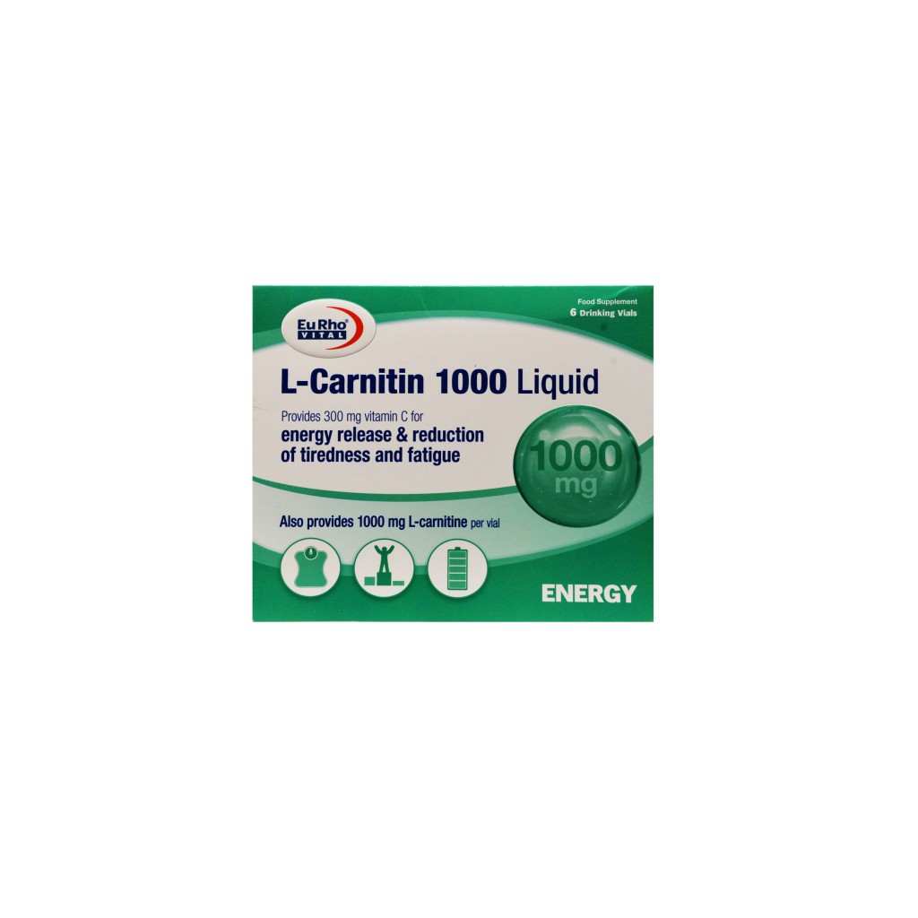 ویال خوراکی ال-کارنیتین 1000 میلی گرم یوروویتال