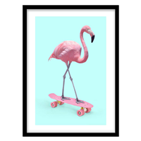 قیمت و خرید تابلو دکوراتیو مدل نقاشی تلفیقی فلامینگو کد 0698
