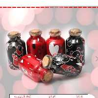 گیفت ولنتاین مدل شیشه کوچک طرح قلب  (داخلش اسمارتیزه) 