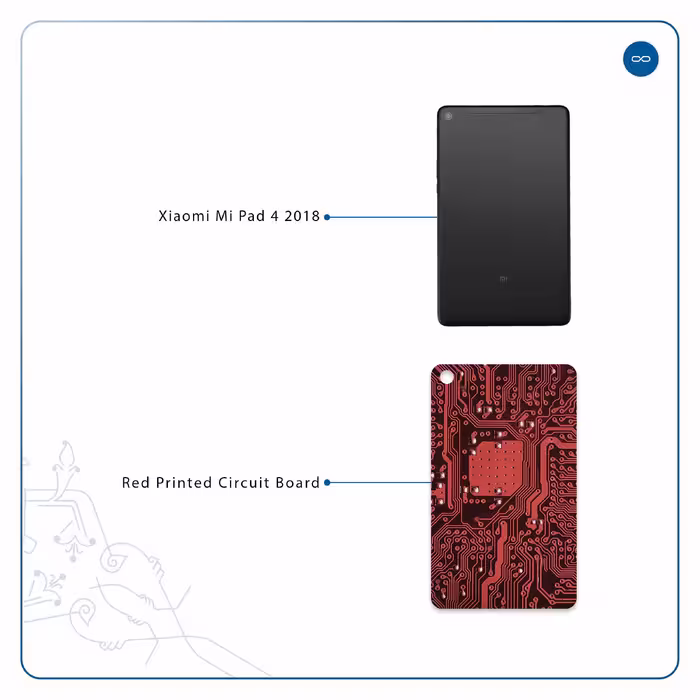 برچسب پوششی ماهوت مدل Red Printed Circuit Board مناسب برای تبلت شیائومی Mi Pad 4 2018