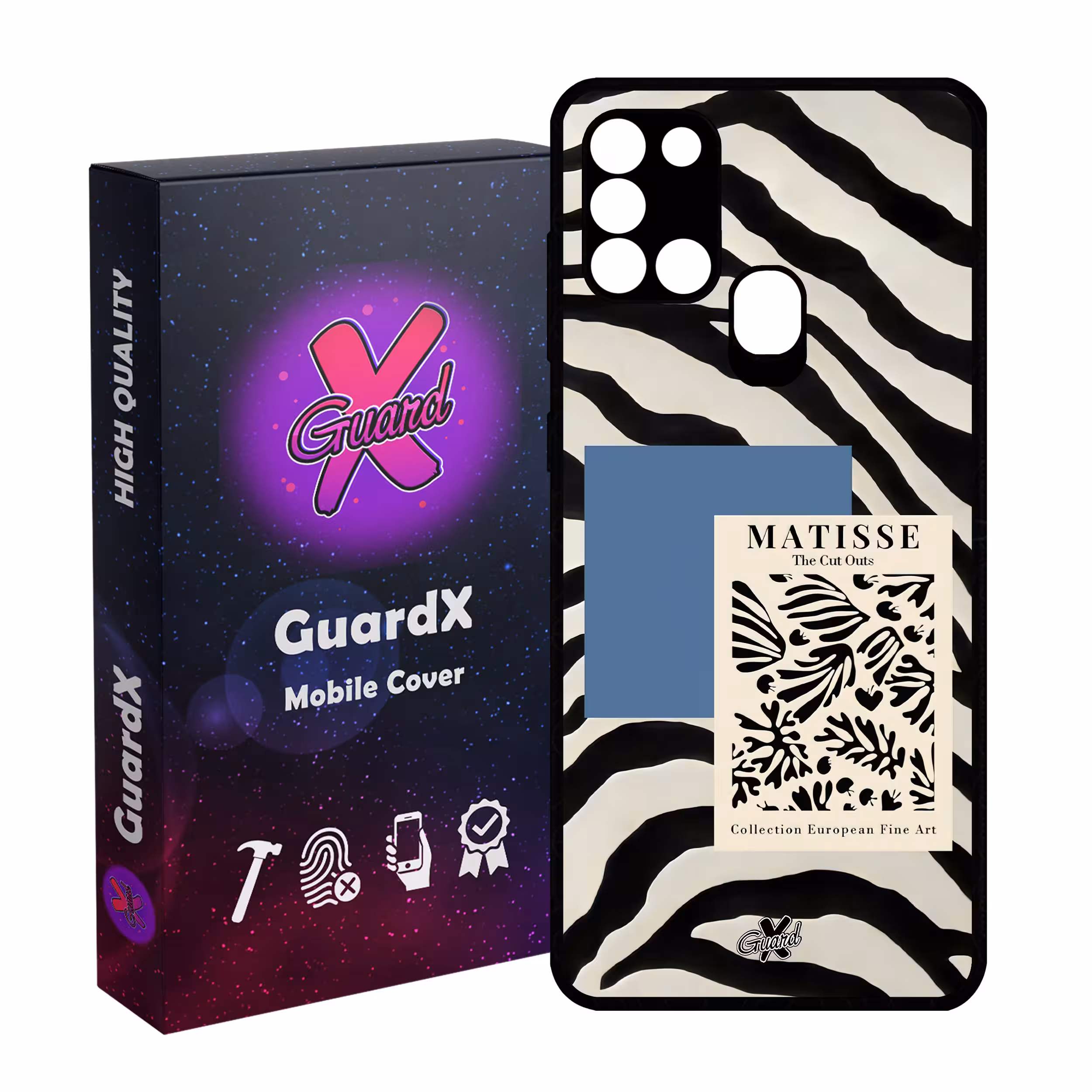 کاور گارد ایکس طرح Zebra مدل Glass10568 مناسب برای گوشی موبایل سامسونگ Galaxy A21s