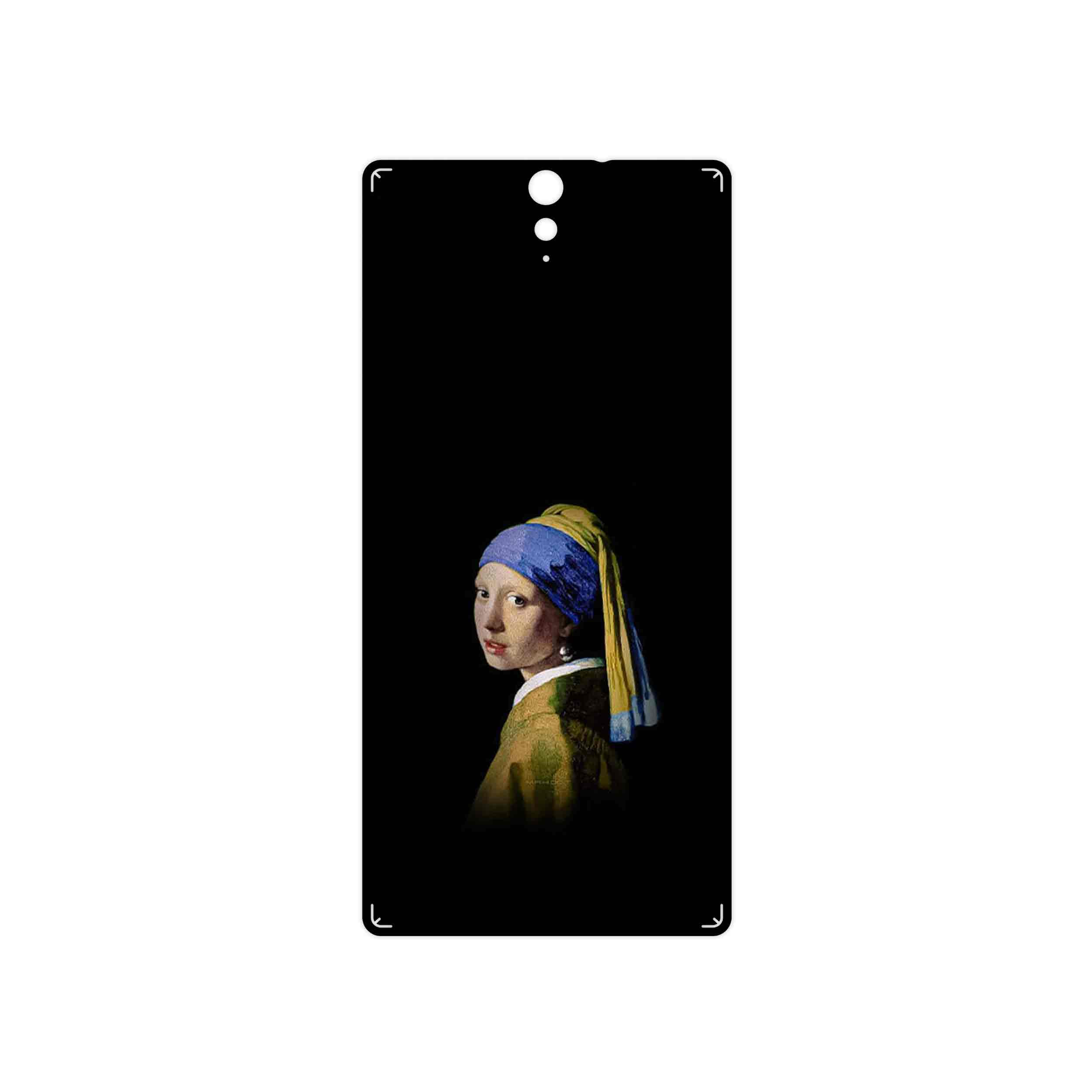 برچسب پوششی ماهوت مدل Girl with a Pearl Earring of Vermeer مناسب برای گوشی موبایل سونی Xperia C5