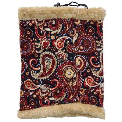 دستمال سر و گردن مدل اسکارف تو خز طرح بافت