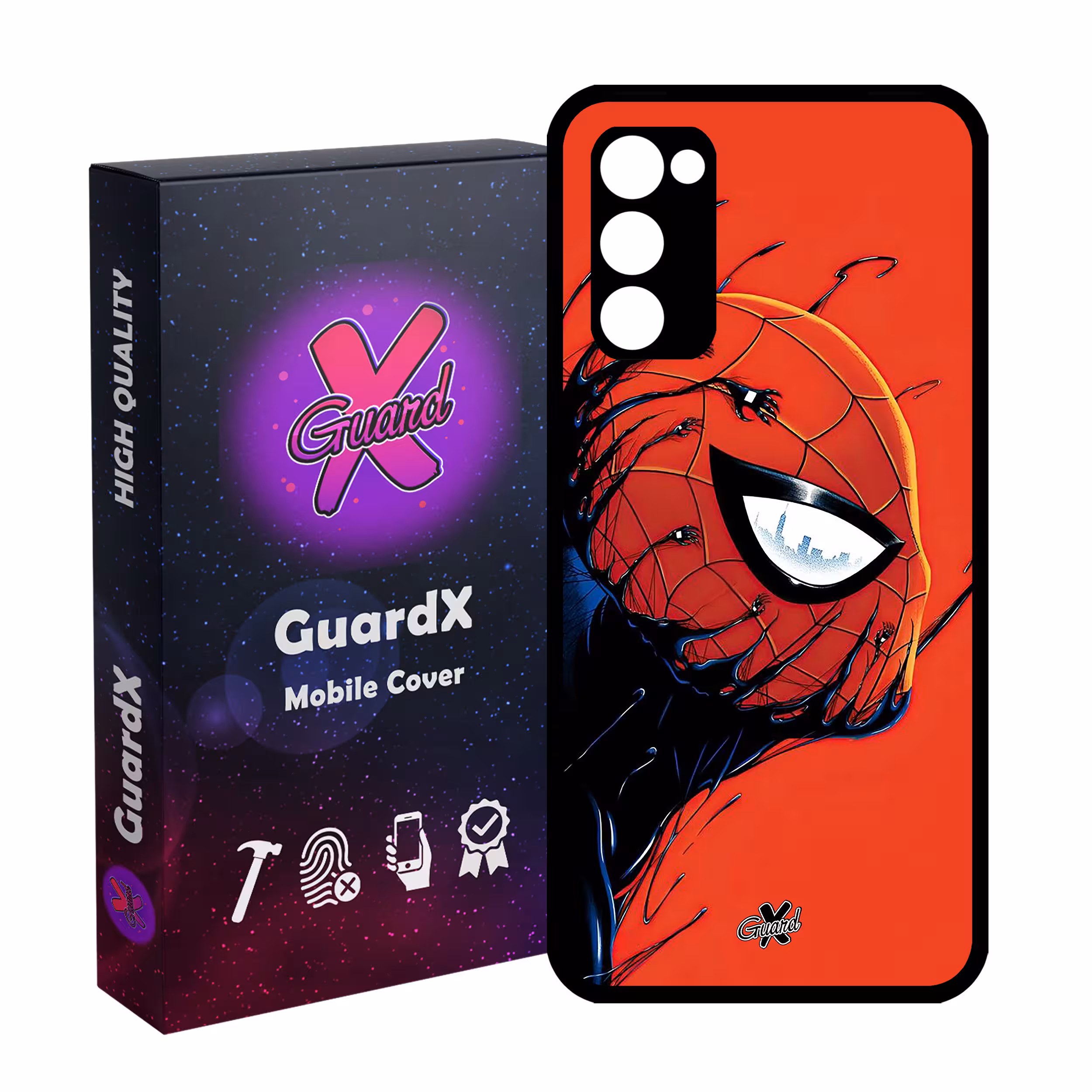 کاور گارد ایکس طرح مرد عنکبوتی مدل Glass10566 مناسب برای گوشی موبایل سامسونگ Galaxy S20 FE