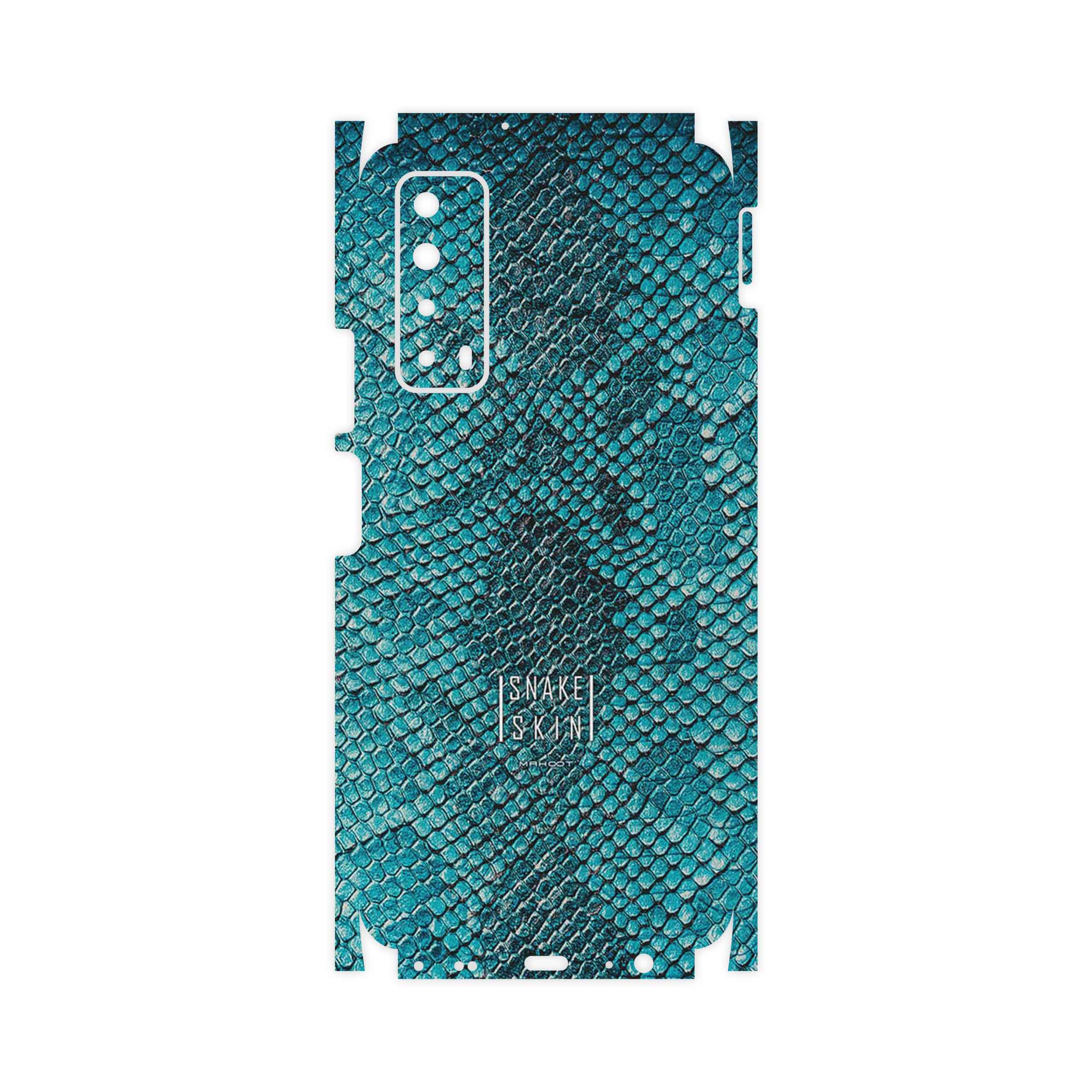 برچسب پوششی ماهوت مدل Blue Snake Skin-FullSkin مناسب برای گوشی موبایل هوآوی Y7a