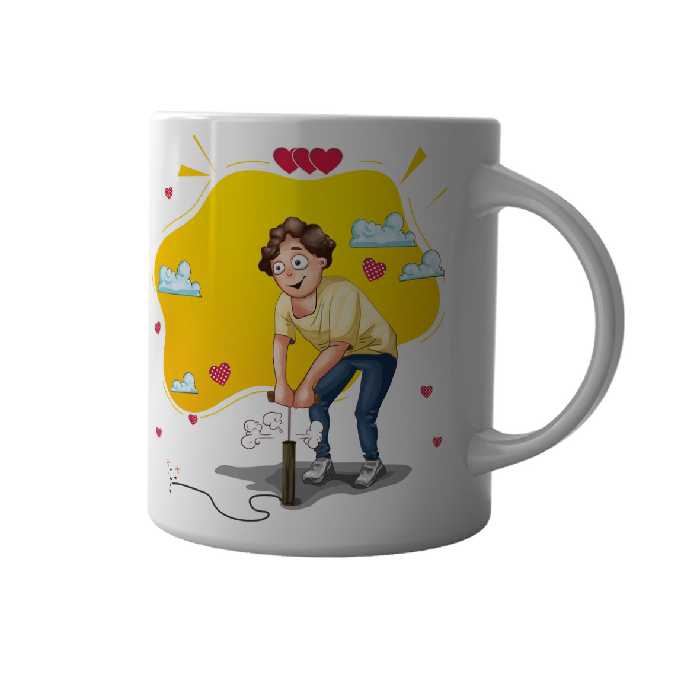 ماگ طرح زیبایی دوچرخه  کد M018