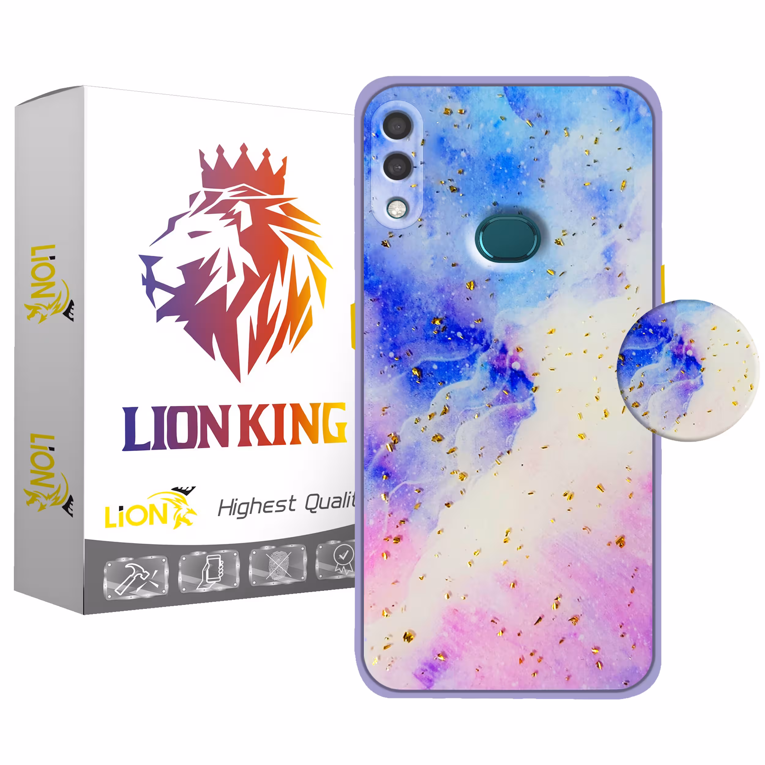 کاور لاین کینگ مدل Kahkeshaniha مناسب برای گوشی موبایل سامسونگ Galaxy A10s به همراه پایه نگهدارنده