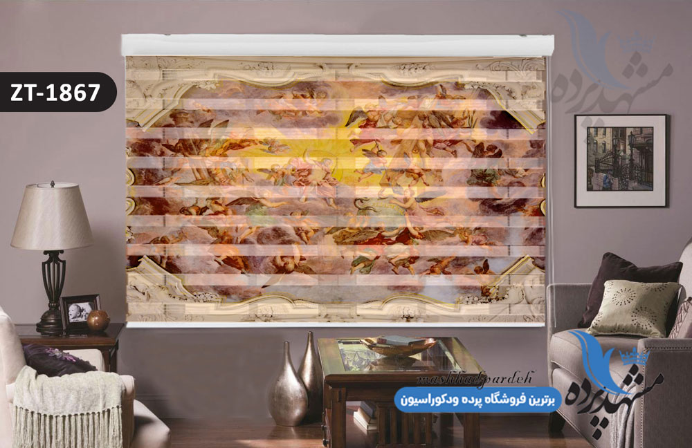 پرده زبرا تصویری چاپی طرح فرشته کد ZT1867