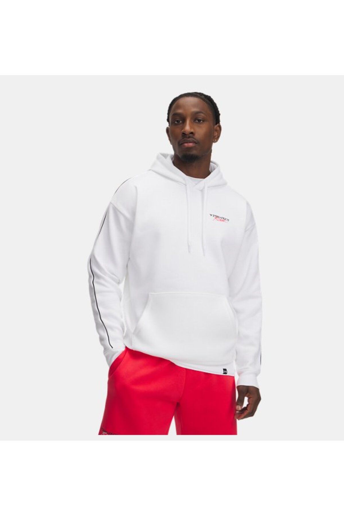 سویشرت ورزشی سفید مردانه آیکون لوپ لباس پیراهن اورجینال Under Armour
