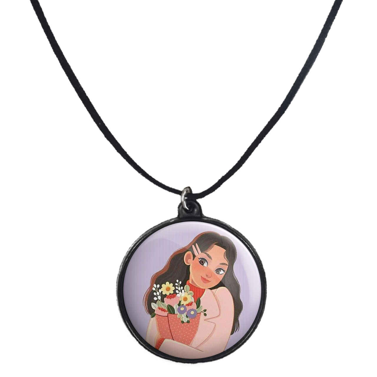 گردنبند پرمانه طرح دخترانه جذاب کد pmb.29998 مدل دو طرفه